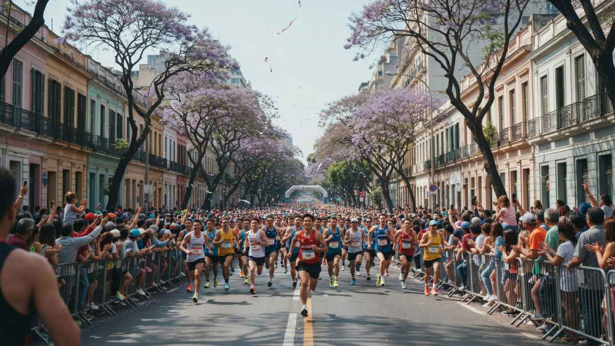 Buenos aires welcomed international runners as spring brought jacarandas, outdoor dining and city-wide energy.