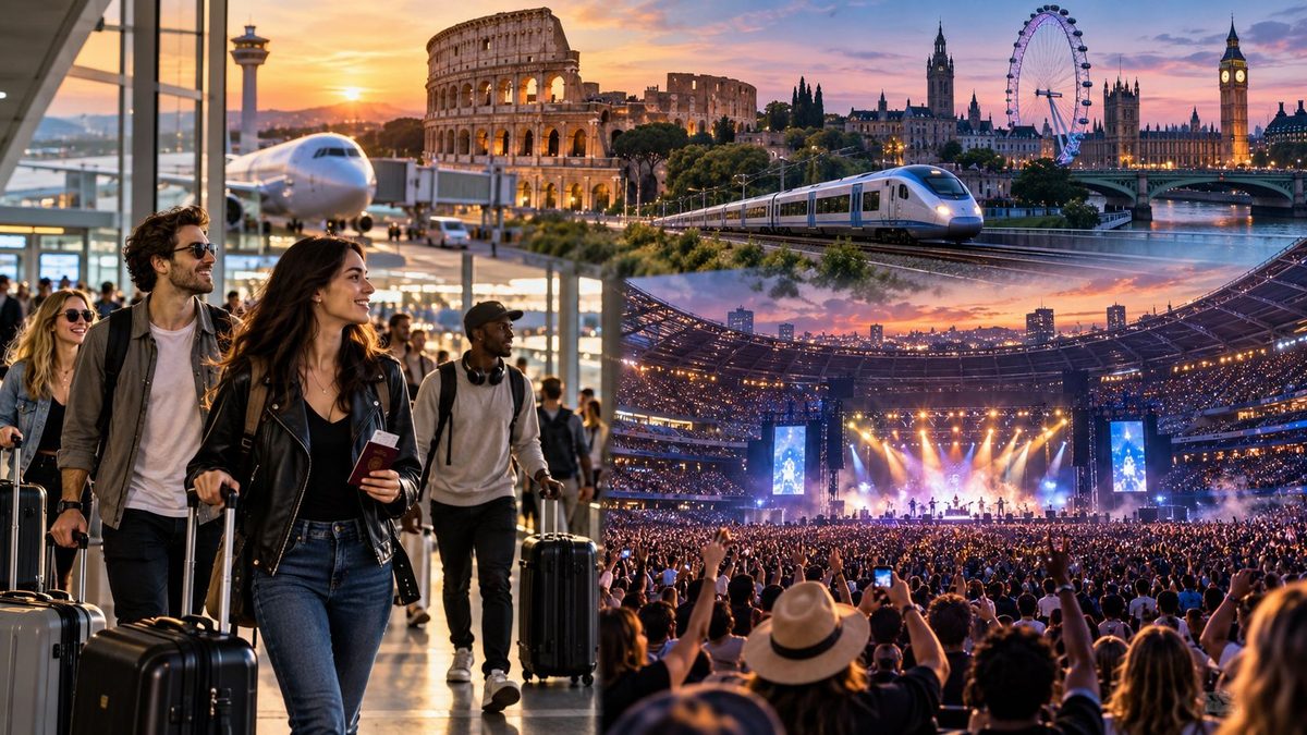 International travellers combining european city breaks with major concert experiences