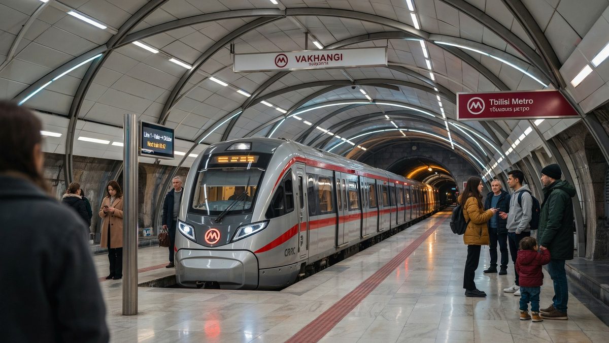 New crrc metro trainset unveiled for tbilisi metro in georgia as city upgrades public transport network