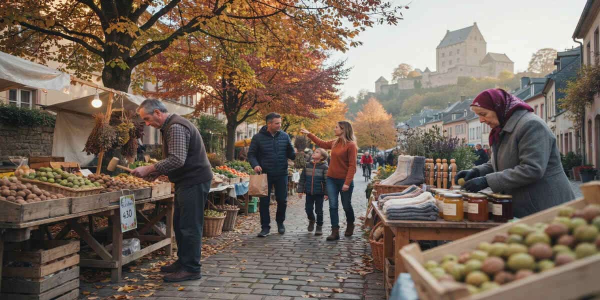 Vianden nut market luxembourg traditional autumn walnut festival