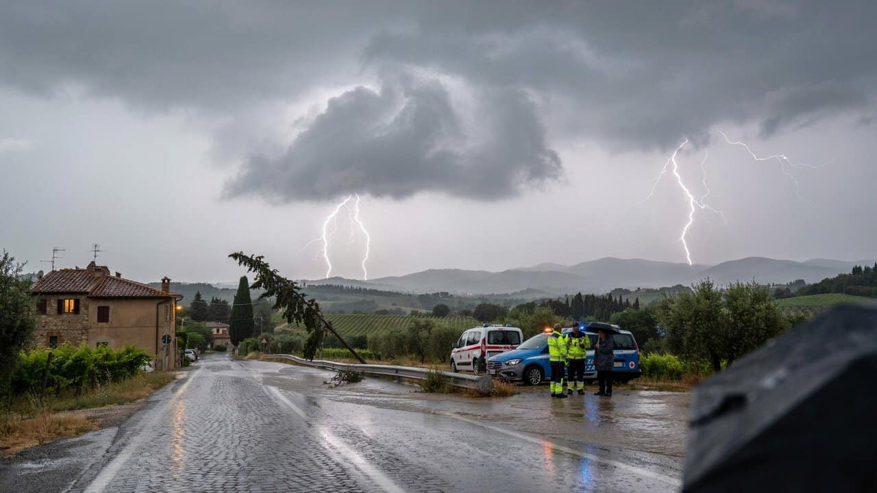 Grosseto Joins Cecina and More Italian Cities Face Unusual Severe Lightning as Mesocyclone Developed Over Tuscany with Over 200 Emergency Interventions