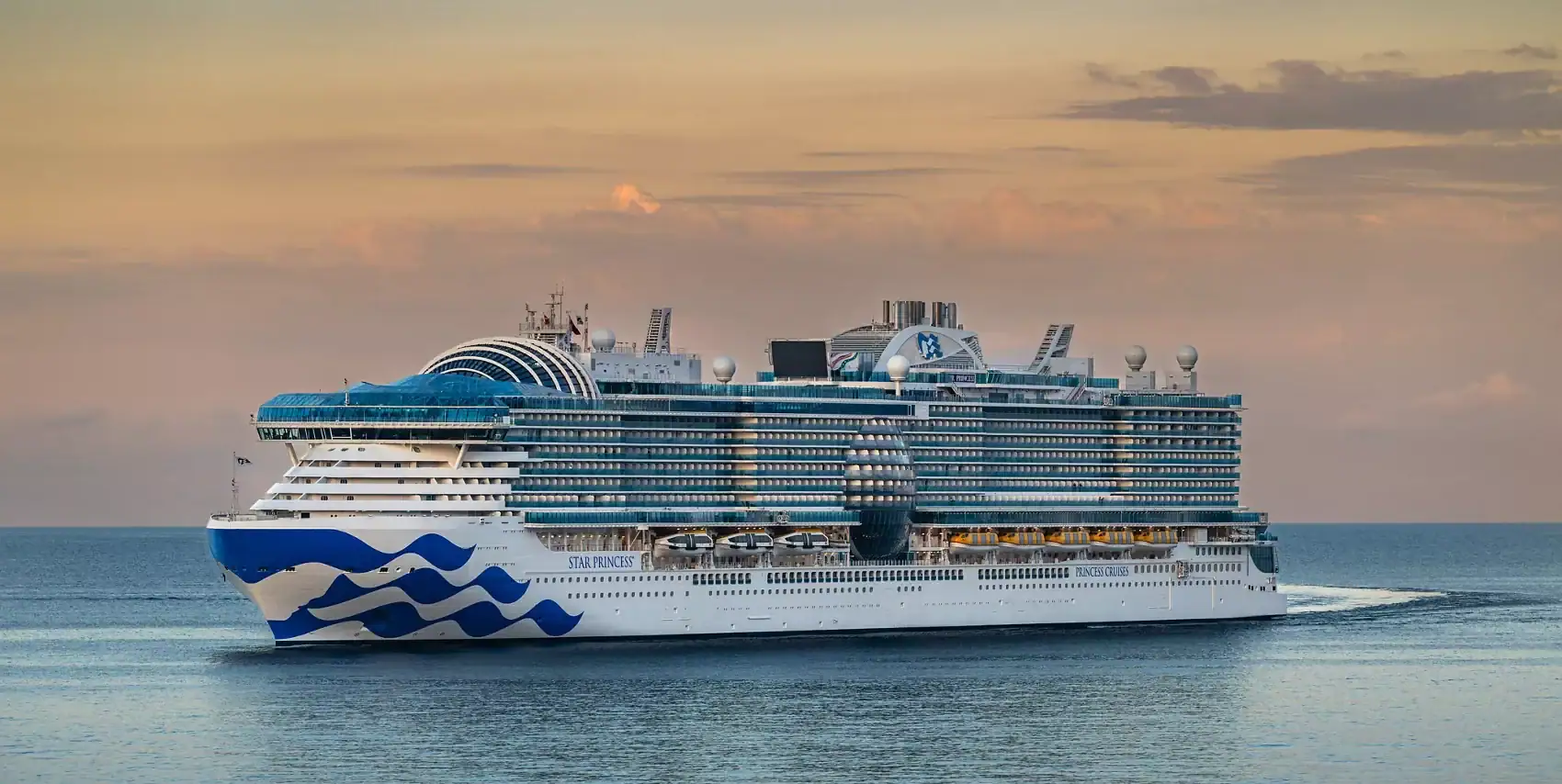 Princess cruises sanctuary collection private pool and luxury relaxation area aboard a premium cruise ship.
