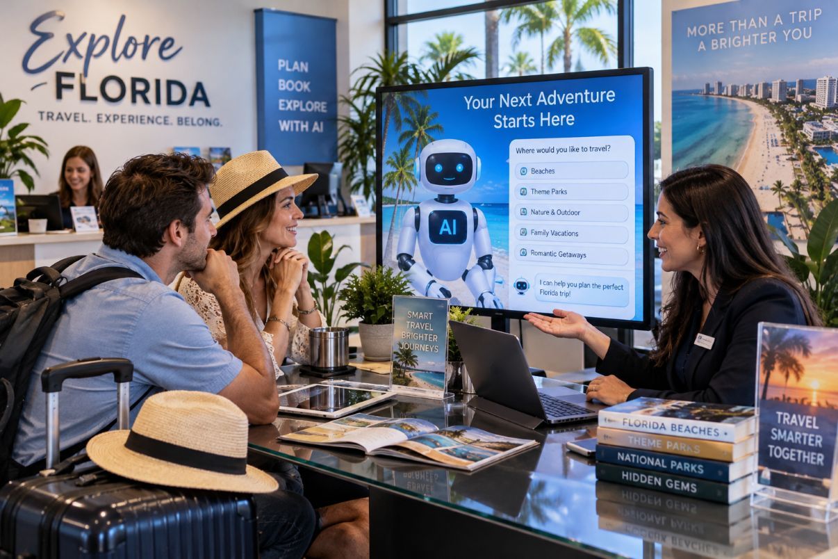 Ai-powered-florida-travel-planning - travel and tour world Florida travel technology expands as inteletravel acquires 40hammocks to launch ai group bookings in 2027.