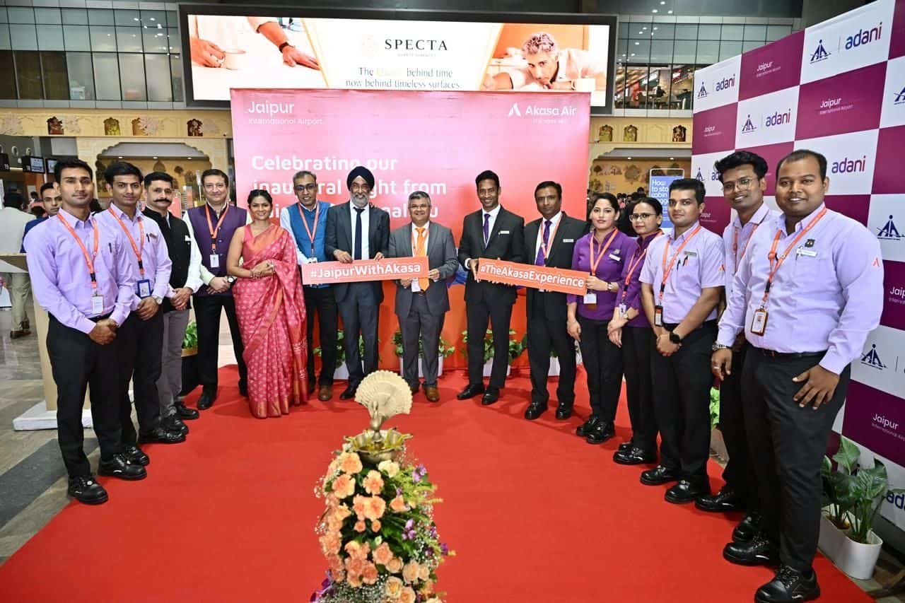 Akasa air jaipur launch event at jaipur international airport