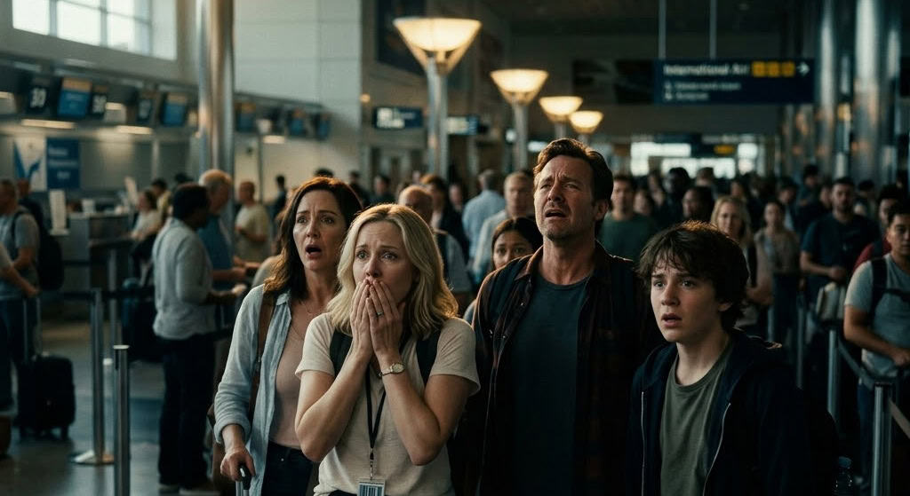 American citizens - travel and tour world Travellers inside airport horror stricken