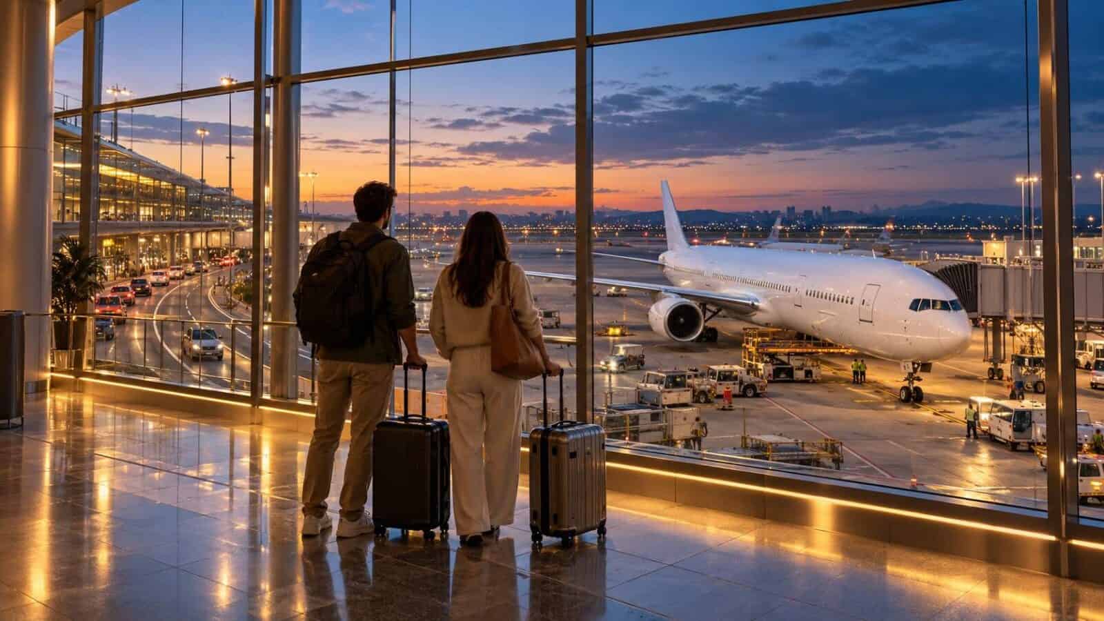 Australian travelers - travel and tour world Travellers outside an australian airport illustrate australia 2027 europe travel deals and airport access costs.