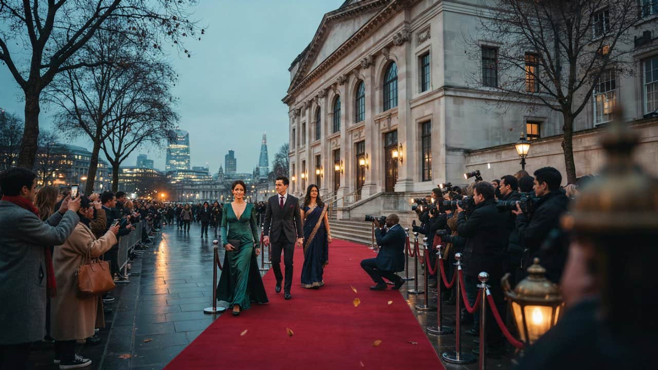 Visitors attending a major film festival and cultural event in london