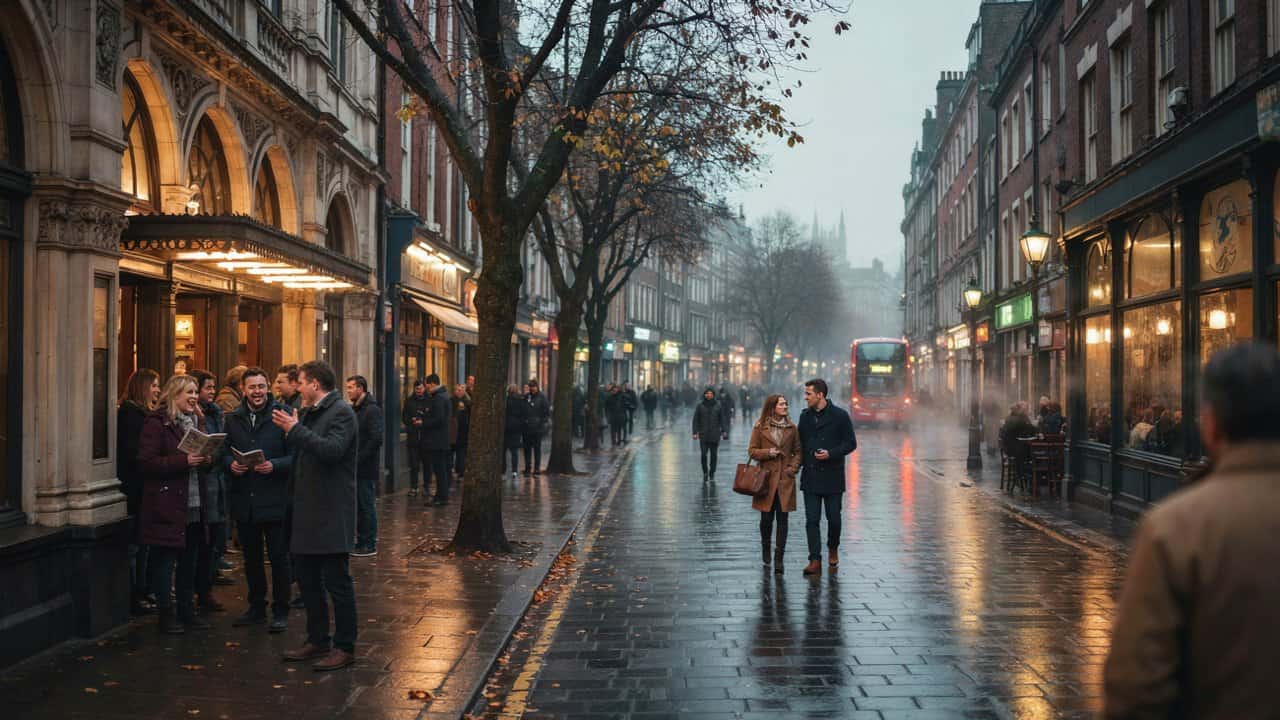 Crowds enjoying birmingham city centre during the 2026 comedy festival.
