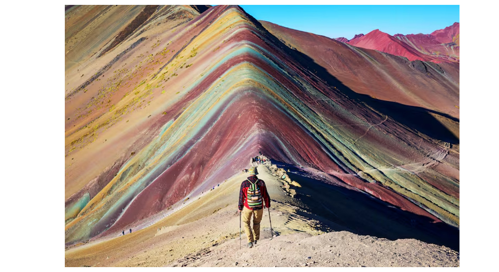 Bolivia - travel and tour world Traveller walking in desert in bolivia