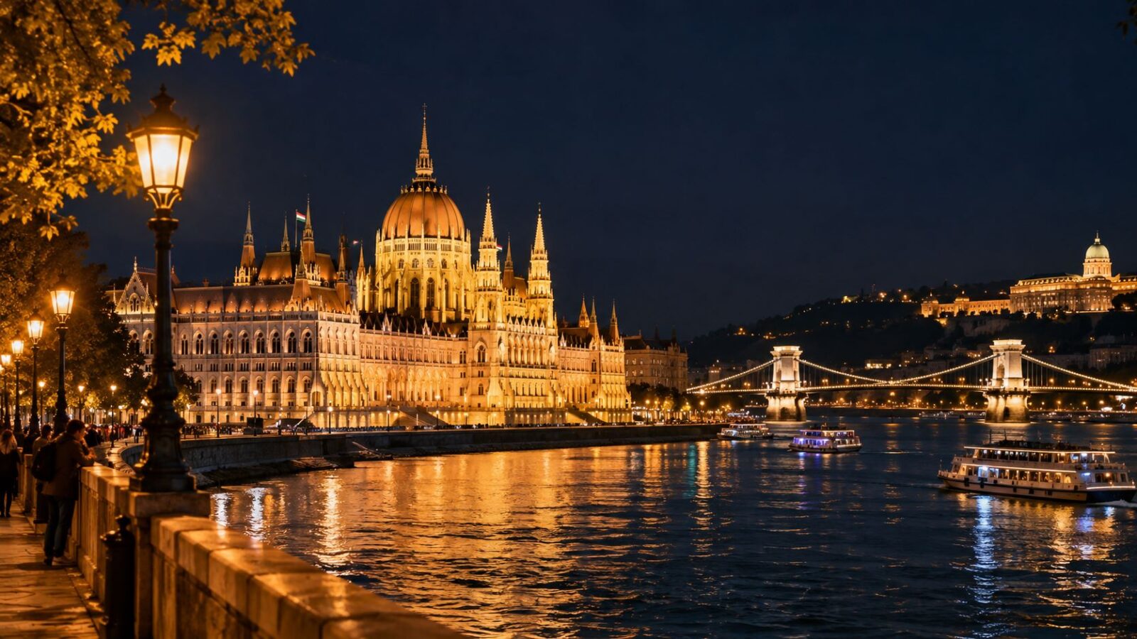 Budapest Danube Lights and Reflections