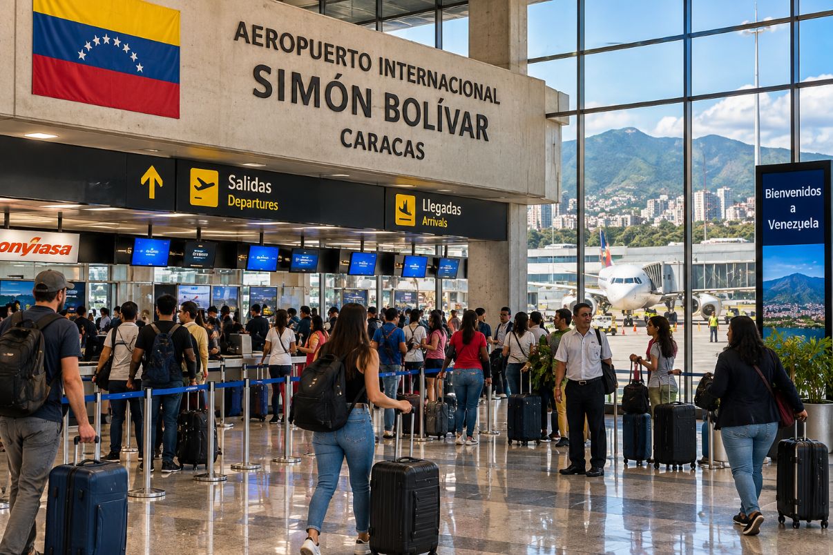 Venezuela-airport- - travel and tour world Venezuela travel warning remains at level 3 as american airlines expands miami flights amid security concerns.