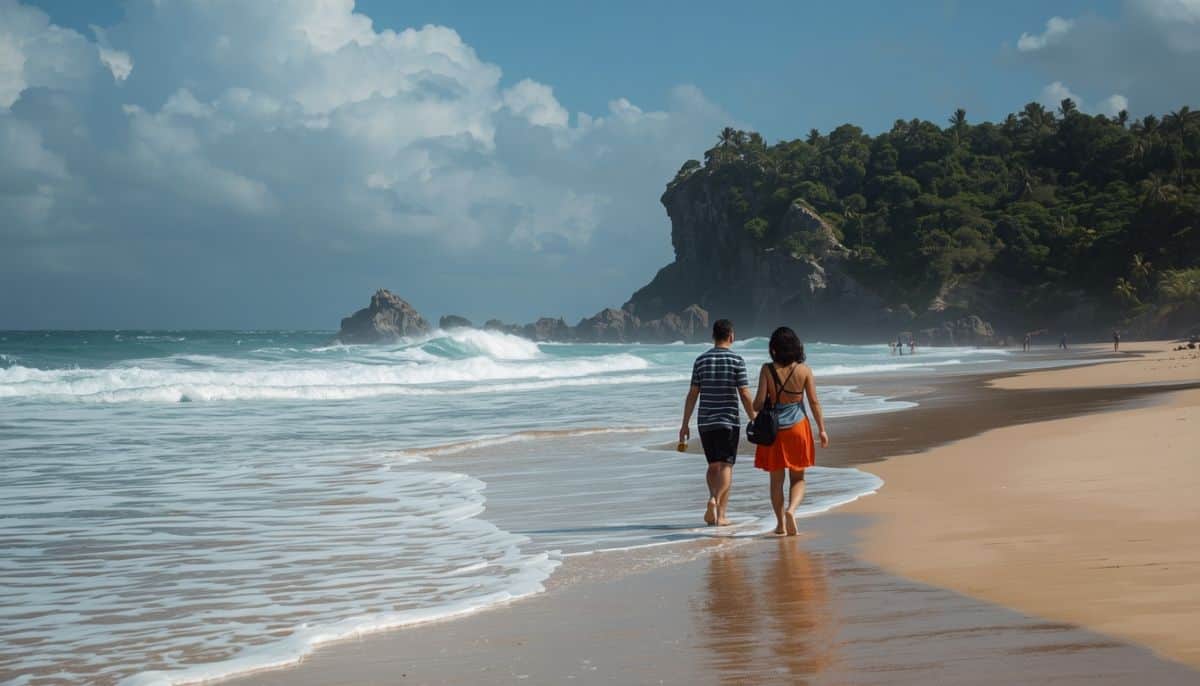 Canada - travel and tour world A scenic coastal beach view under an overcast sky representing regional weather risks highlighted in federal travel advisories by canada.