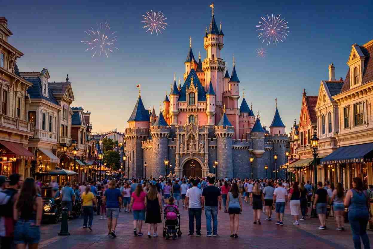 Disneyland paris in france during the october 2026 travel season, highlighting ticket restrictions, rising visitor demand and halloween holiday planning concerns.