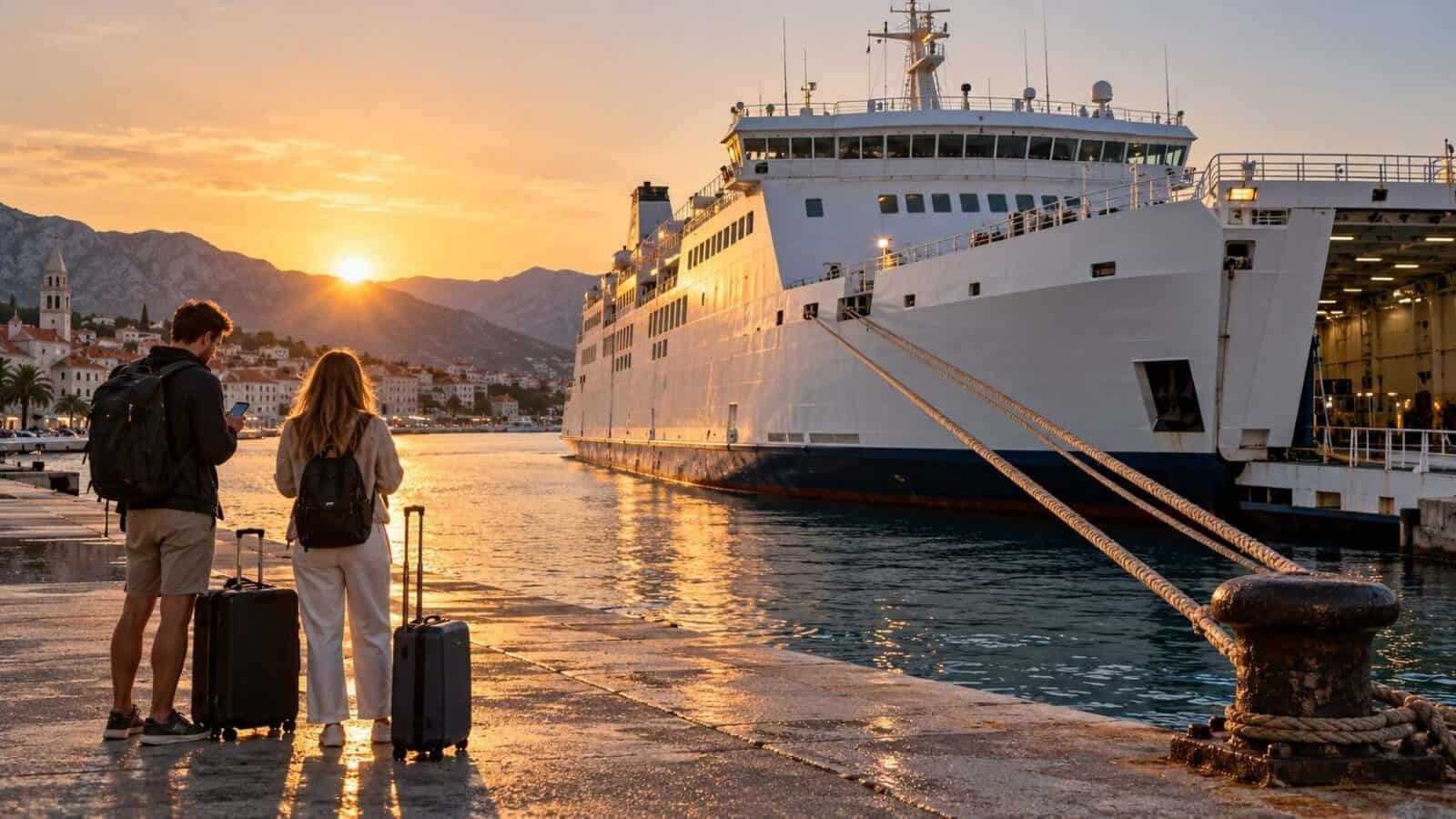 Croatia–italy ferry travel - travel and tour world Illustrative passenger ferry at an adriatic terminal representing croatia–italy ferry travel disruption.