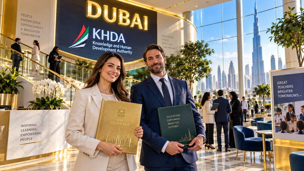 Golden visa - travel and tour world Teachers working in a modern dubai educational institution as the emirate recognises outstanding educators through its golden visa programme.