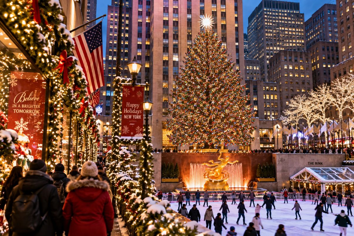 Usa-christmas- - travel and tour world Usa holiday travel 2026 sees americans rethink festive trips as rising airfares squeeze holiday budgets.