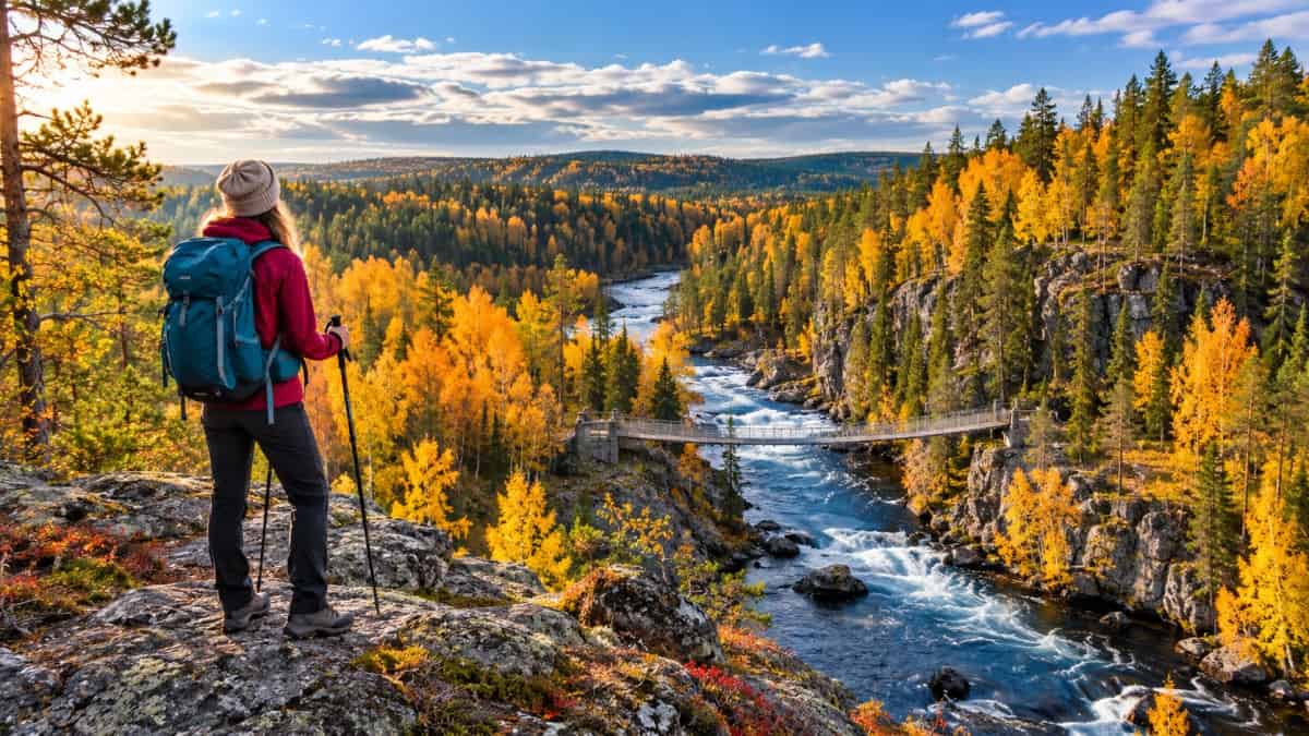 Finland karhunkierros trail autumn hiking
