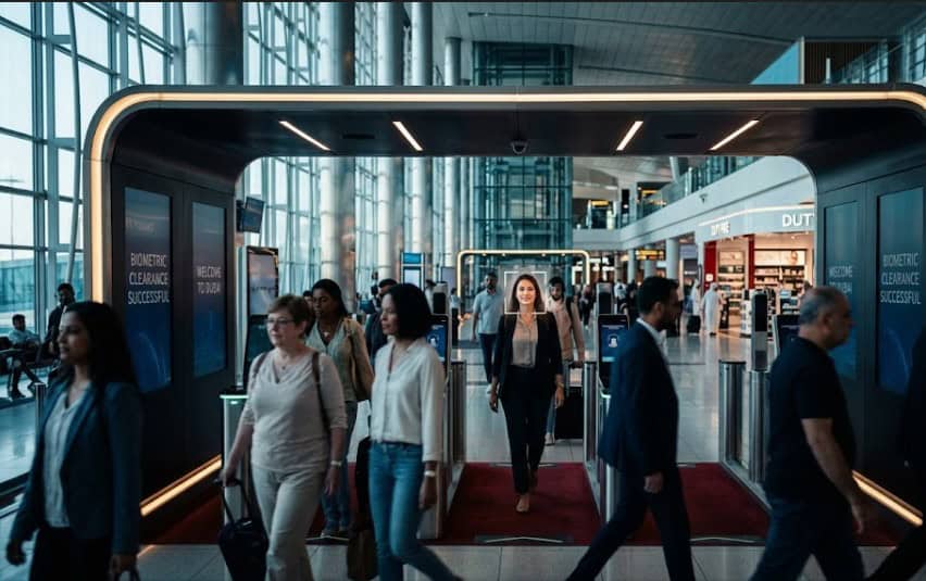 Frictionless travel - travel and tour world Travellers walking through airports