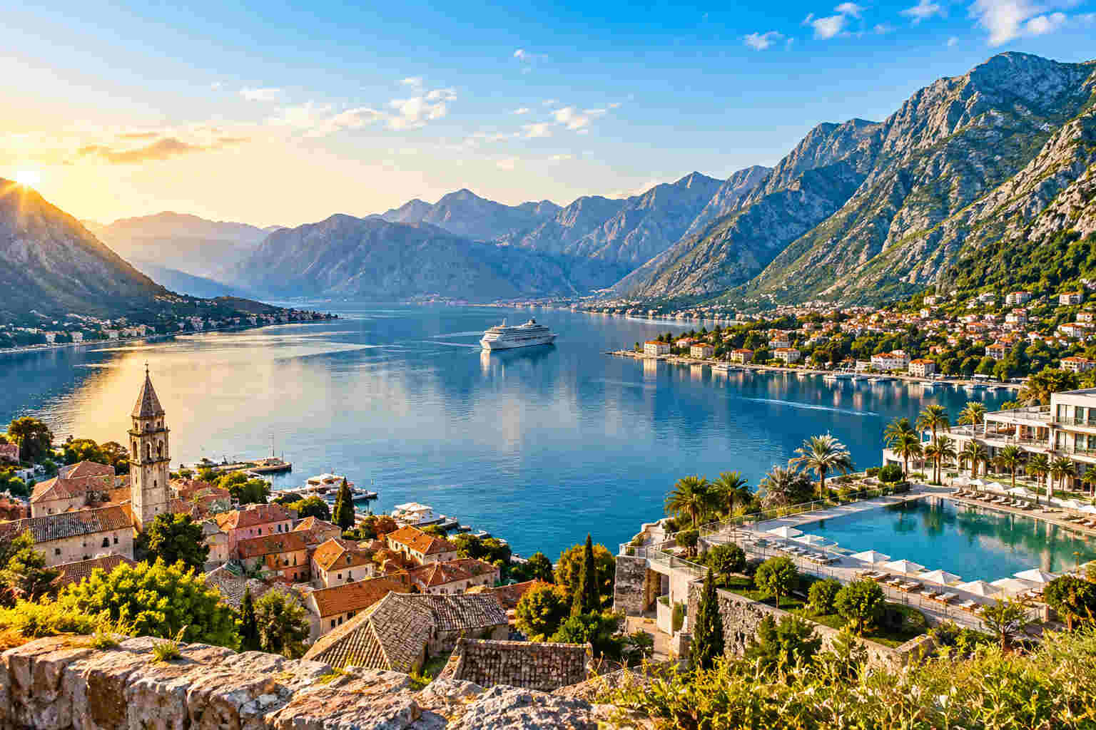 Golden bay town montenegro fp - travel and tour world Montenegro
