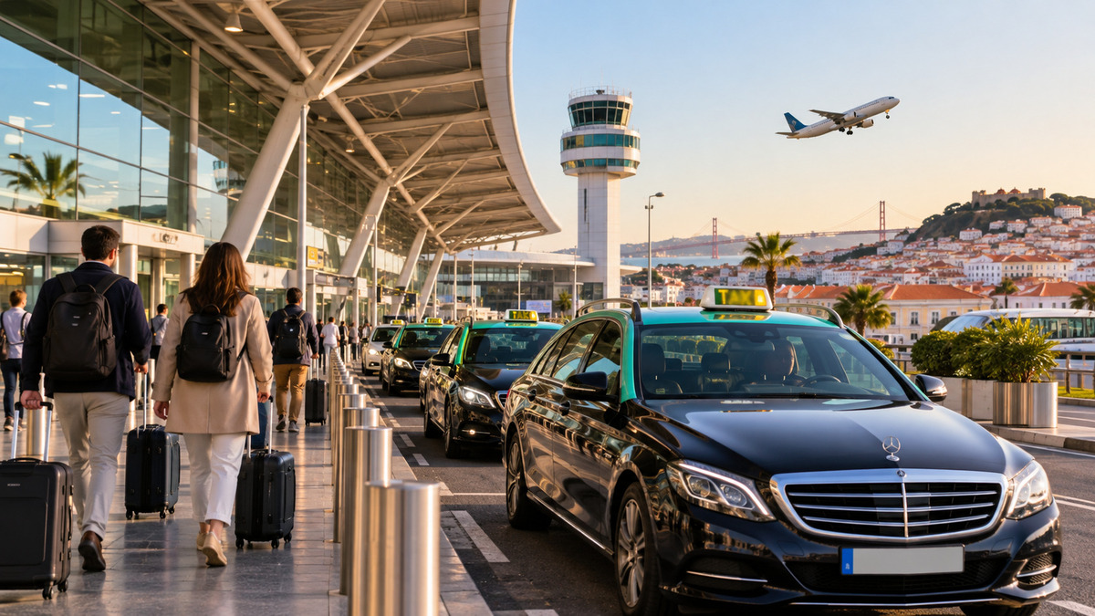 Golden-hour airport taxi queue 1 - travel and tour world Lisbon airport overhauls taxi fares