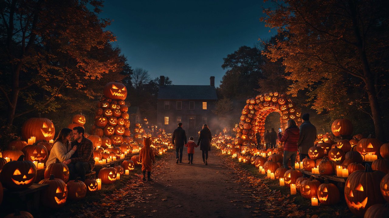 Great jack olantern blaze - travel and tour world Glowing pumpkins illuminate new york halloween festival trails