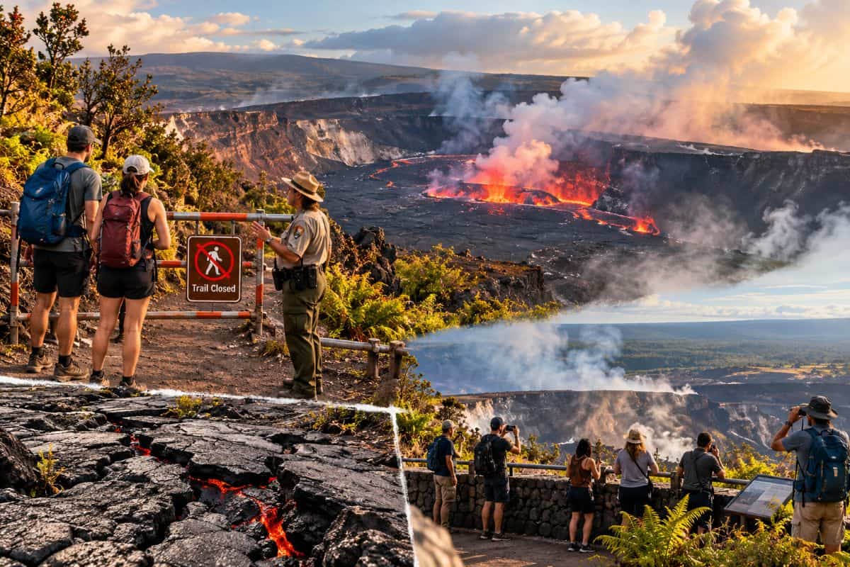 Hawaii volcano - travel and tour world Kīlauea volcano activity in hawaii as seismic concerns prompt national park trail closures