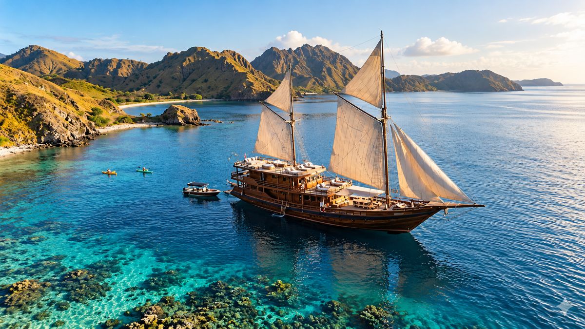Indonesia’s coral triangle travel takes centre stage as luxury phinisi voyages reveal remote islands, pristine reefs and komodo wildlife - travel and tour world Indonesia’s coral triangle ,eight-day phinisi voyage,eight-day phinisi voyage,manta rays and komodo dragons.