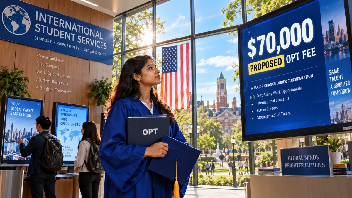 Us - travel and tour world International graduate views proposed ,000 us opt fee announcement at an american university career centre