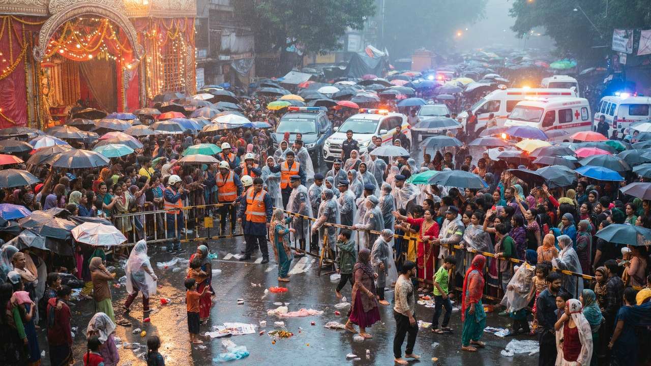 Fatal Kolkata Stampede: 17 Dead and More Than 35 Injured at India Durga Puja Festival Amid Sudden Rain, Causing Severe Travel Chaos
