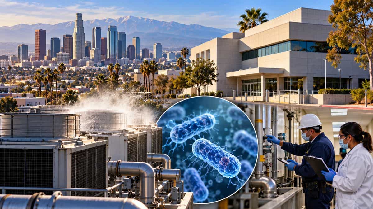 Legionella detection raises building water safety concerns in los angeles.