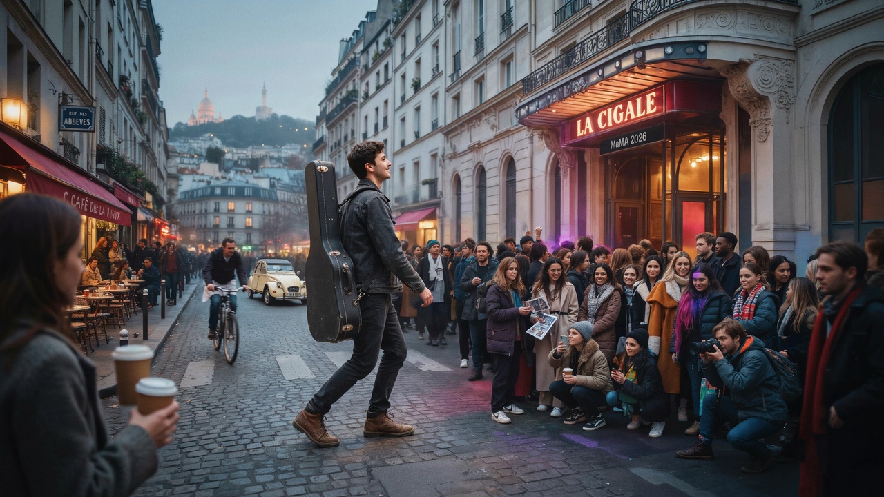 Paris mama music convention celebrates france’s vibrant cultural tourism - travel and tour world Music fans gather outside la cigale in paris's Montmartre district during an evening concert
