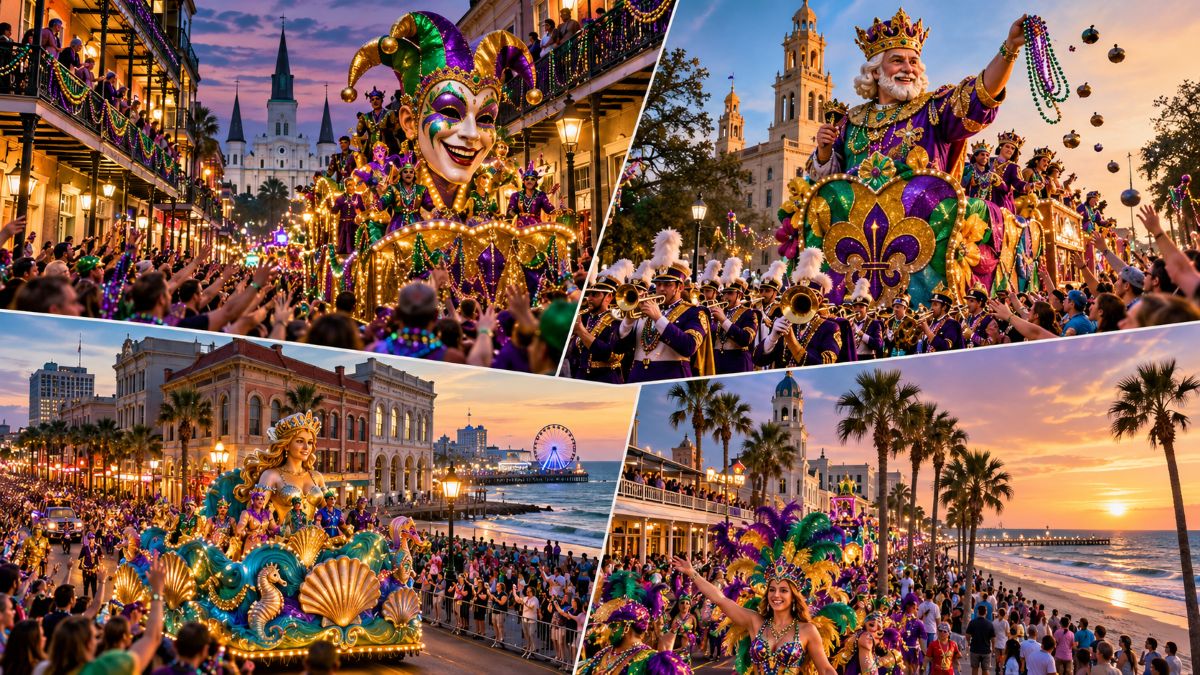 Mardi gras - travel and tour world Mardi gras parades in new orleans, mobile, galveston and pensacola.