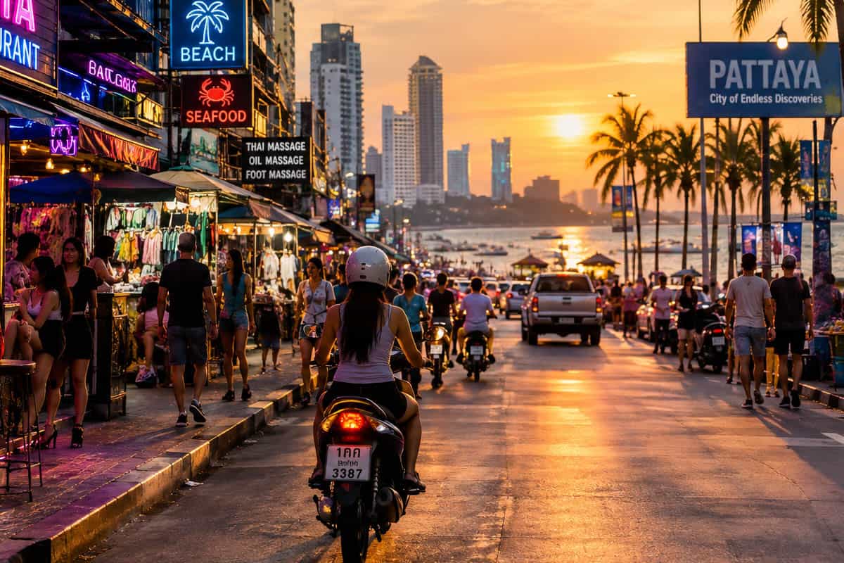 Pattaya tourism - travel and tour world Bikers riding through thailand street