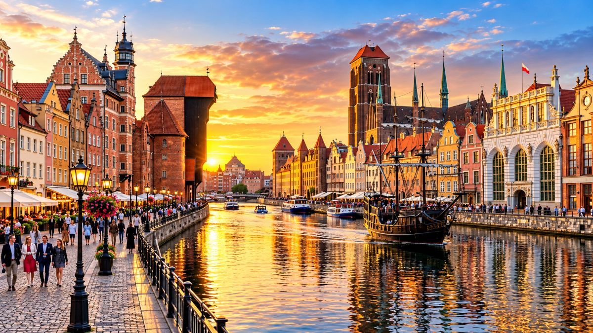 Poland historic old towns featuring colourful medieval buildings, cobbled streets, historic market squares and picturesque riverside scenery - travel and tour world Historic_old_towns_filled_with_medieval_architecture_and_riverside_charm