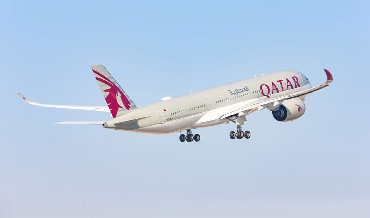Qatar airways boeing 777-300er serving the planned western sydney–doha route.