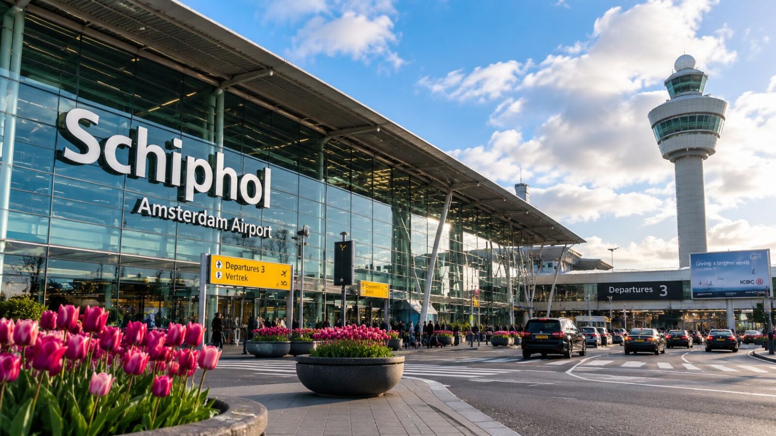 Schiphol airport departures in bloom - travel and tour world Schiphol airport departures in bloom