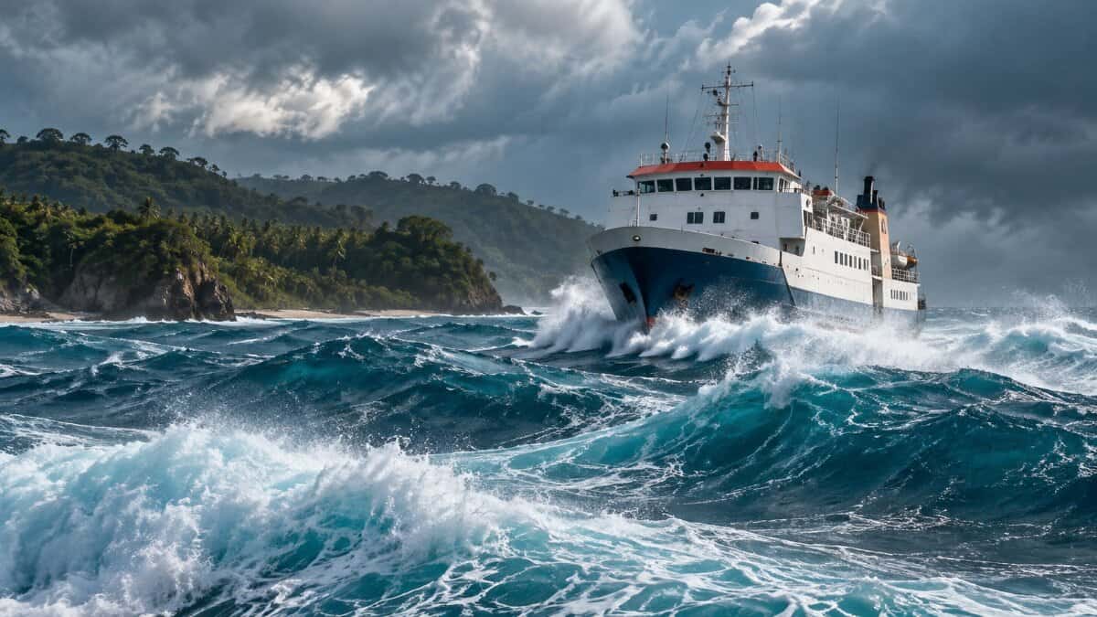 Indonesia’s enggano island high-wave alert raises ferry travel safety concerns - travel and tour world Stormy ferry