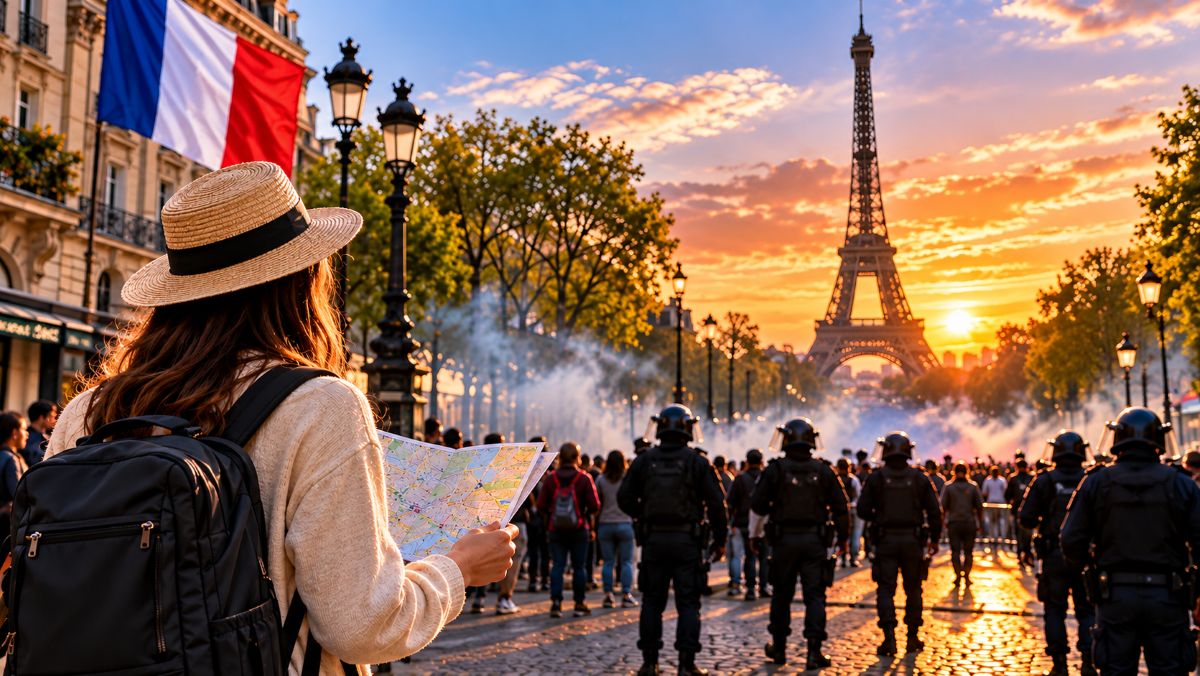 Sunset standoff beneath the eiffel tower - travel and tour world France travel alert: the us updates its advisory after riots as tourists are urged to avoid demonstrations and check local transport and safety updates.
