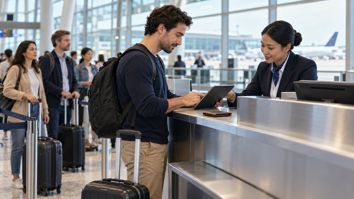 Tablet travel declaration at airport check-in 1 - travel and tour world United states to require ebola declaration