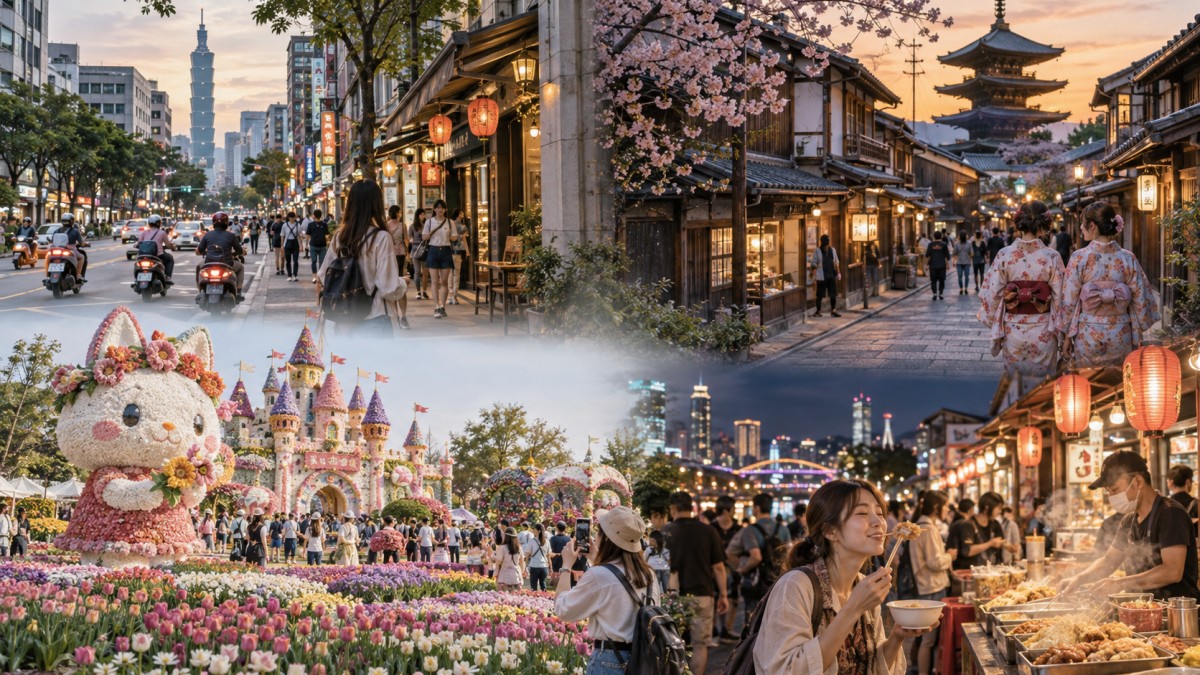 Taiwan japan streets and festival - travel and tour world Floral displays at taichung festival
