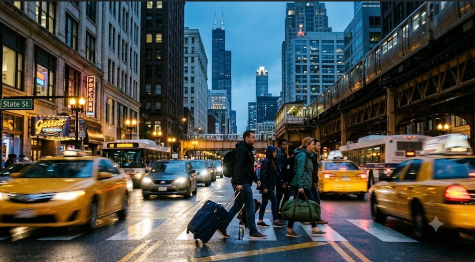Travellers in chicago