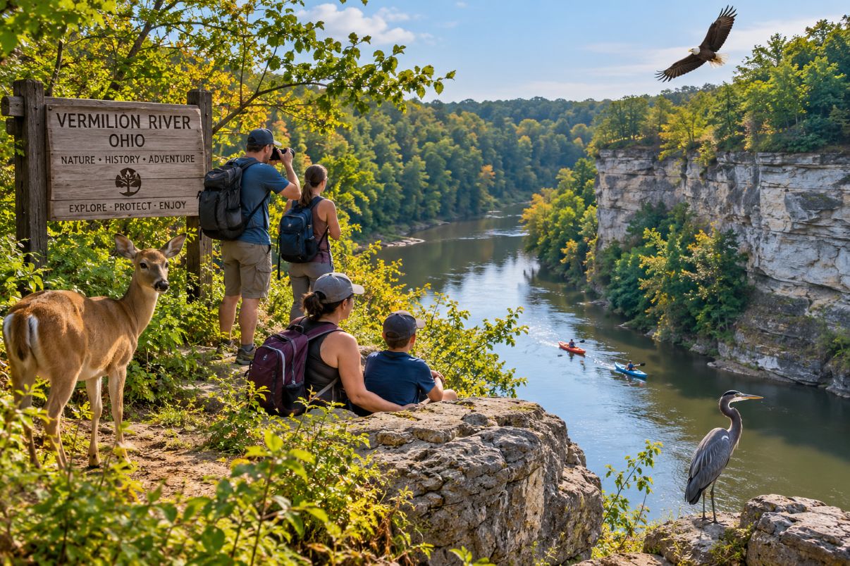 Ohio travel gets a natural boost as ancient river cliffs, wildlife and trails attract outdoor explorers.
