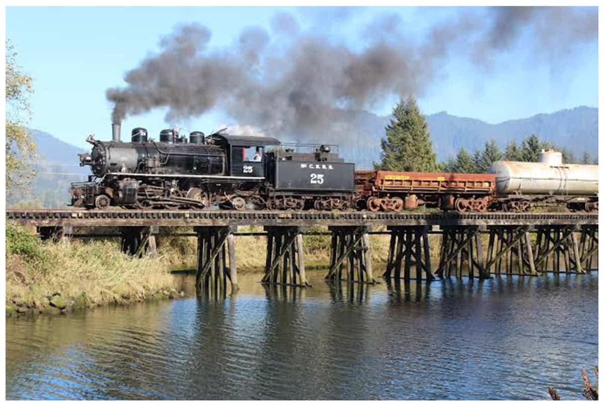 Visit tillamook coast train - travel and tour world Train running across coast in us