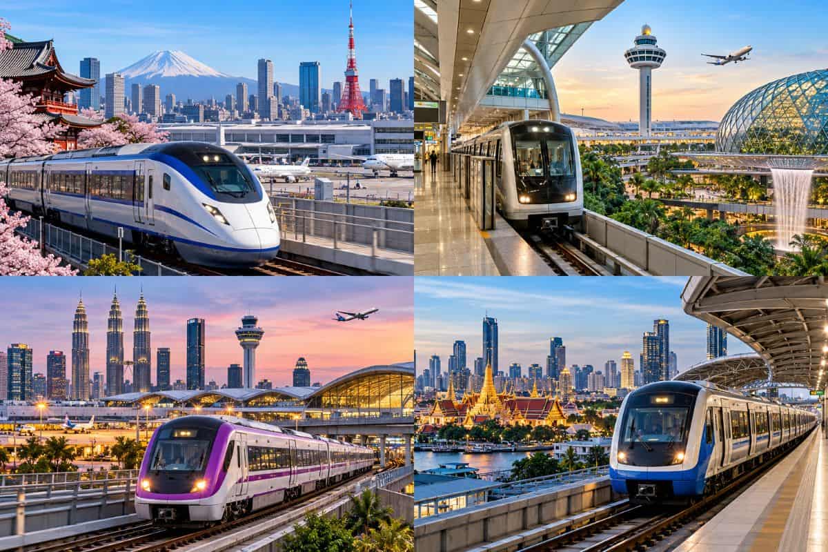 Airport to rail - travel and tour world Airport trains in tokyo, singapore, kuala lumpur and bangkok compared for international travellers.