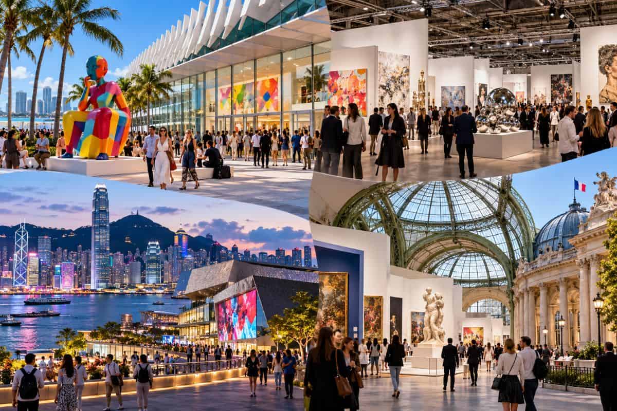 Miami beach, basel, hong kong and paris compete for international art tourism.