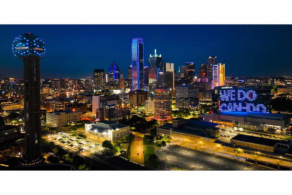 Dallas - travel and tour world Nighttime view of dallas city