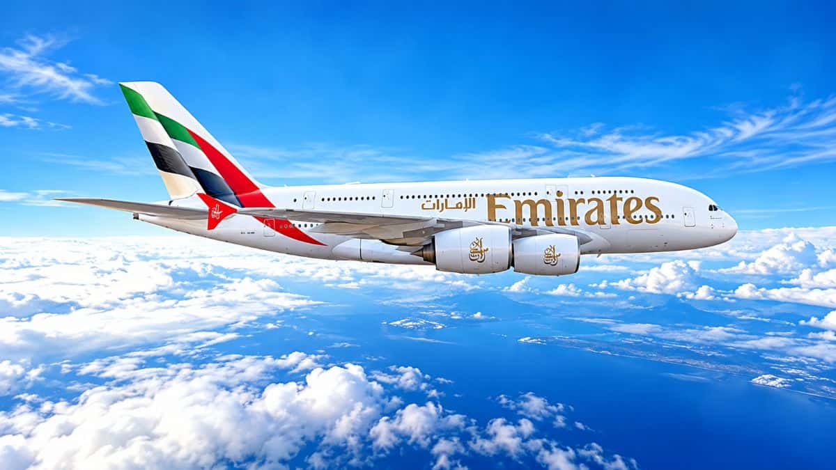 Emirates airbus a350 arriving at helsinki airport after the launch of daily dubai helsinki flights connecting finland with the uae.
