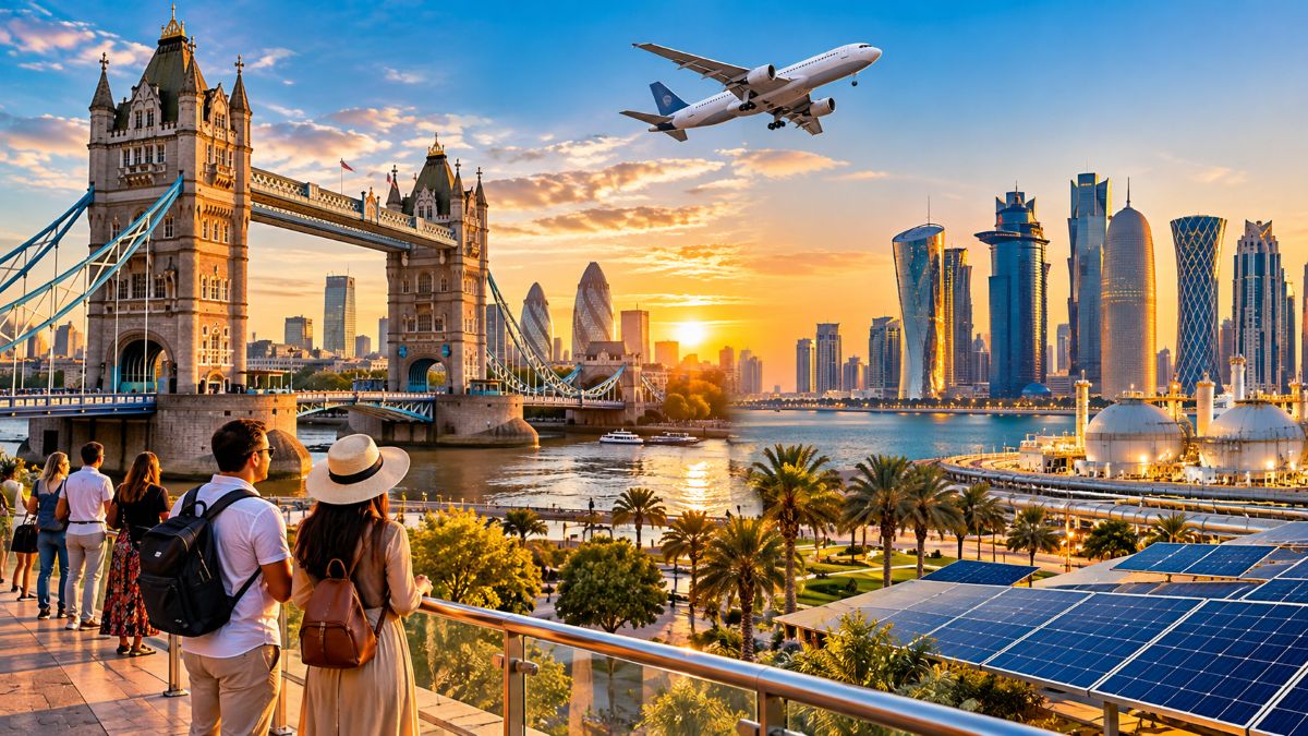 Commercial jet airliner cruising at sunset amid rising aviation turbine fuel prices and international flight adjustments