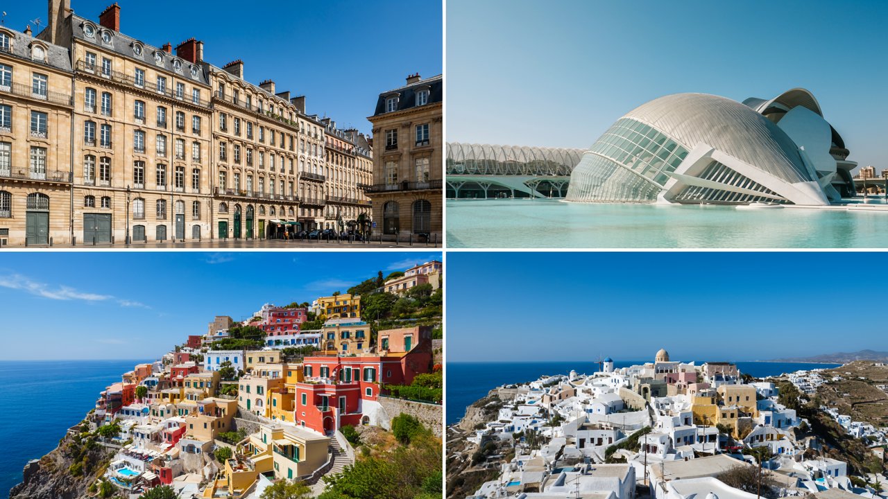 Stunning views of france, spain, italy and greece showcase europe's scenic alternatives to crowded tourist hotspots.
