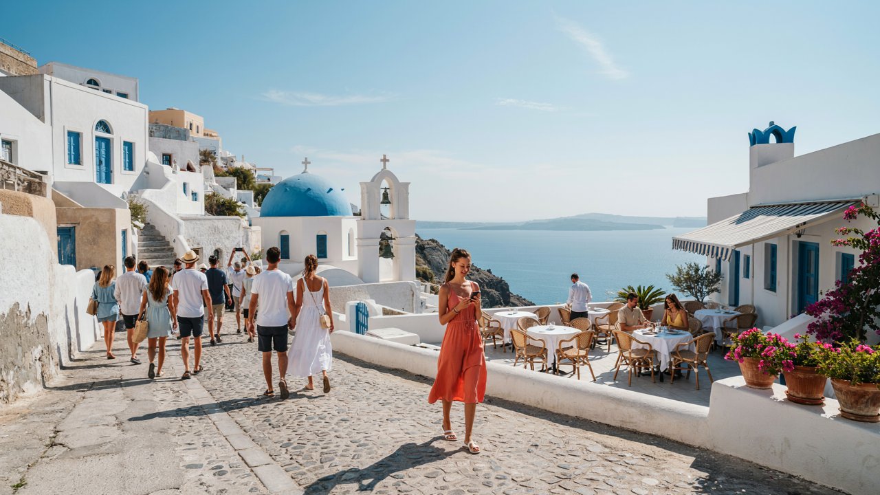 Greece-tourism-2026-santorini-visitor-growthjpg - travel and tour world Greece tourism surges in 2026 as visitor arrivals rise despite unexpected decline in holiday spending: all you need to know